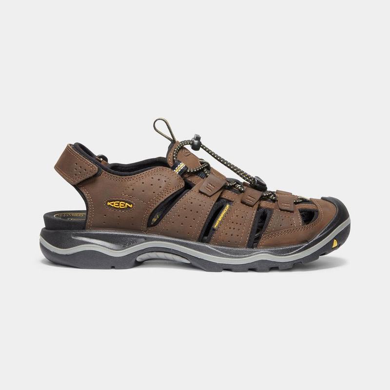 Keen Rialto II Leather Mens Hiking Sandals Brown Sale (4683-TCIWE)